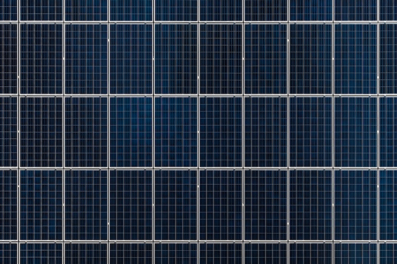 the face of a solar panel