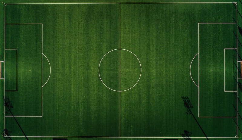 A green football field
